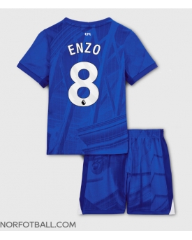 Billige Fotballdrakt Chelsea Enzo Fernandez #8 Replika Hjemmedraktsett Barn 2025-26 Kortermet (med bukser)